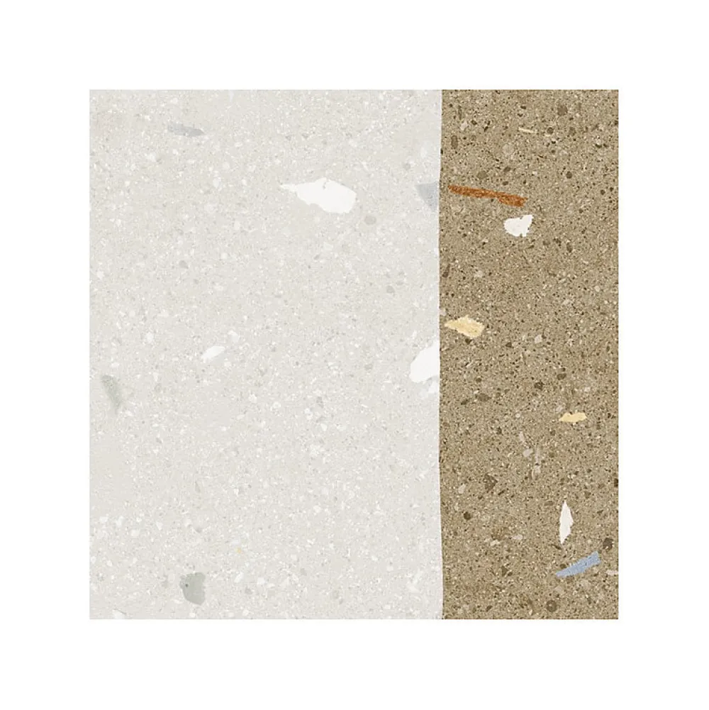Eiffel art construction Carrelage sol / mur effet terrazzo 20x20 cm Croccante Granola Nuez(vendu par boite de 1m2)- Carrelage Sol Effet Terrazzo