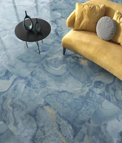 Limcaro Carrelage Sol Effet Marbre|Carrelage Sol Pour Cuisine<Carrelage sol / mur effet marbre bleu ONI POLISHED BLUE l.60 x L.120 cm Brillant