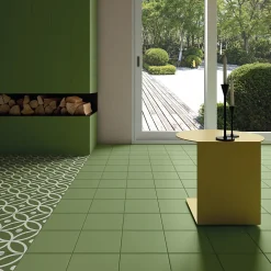 Aelle Carrelage Carrelage sol / mur effet ciment uni vert 20x20 cm RIVOLI GREEN 30716- Carrelage Sol Pour Cuisine