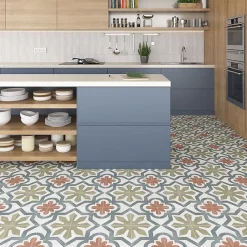 Eiffel art construction Carrelage Sol Effet Terrazzo<Carrelage sol / mur effet terrazzzo coloré à motif 20x20 cm STRACCIATELLA TARALLI (vendu par boite 1m2)