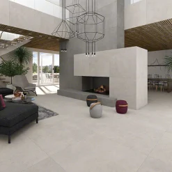 Aelle Carrelage Carrelage Sol Effet Pierre<Carrelage sol / mur effet béton blanc 60x60 cm NASSAU BLANCO