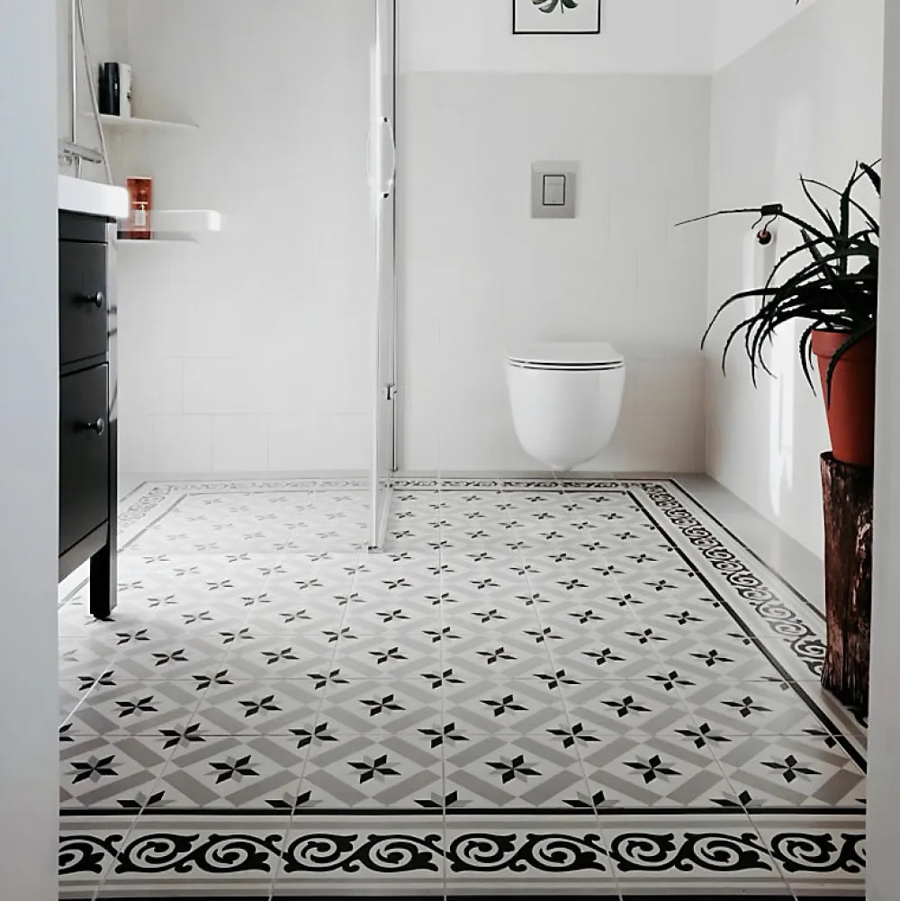 Aelle Carrelage Carrelage Sol Pour Cuisine|Carrelage Sol Effet Carreaux De Ciment<Carrelage sol / mur effet ciment 20x20 cm 1900 GIBERT 3 ANGLE