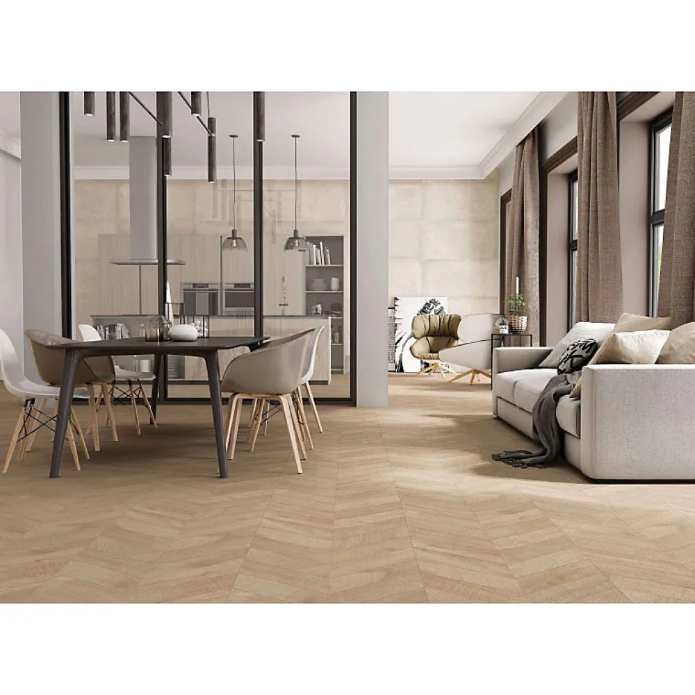 Eiffel art construction Carrelage sol / mur effet bois design chevron 60x120 cm ARTWOOD CHEVRON MAPPLE (vendu par boite de 1.44m2)- Carrelage Sol Effet Bois|Carrelage Sol Pour Pièce À Vivre