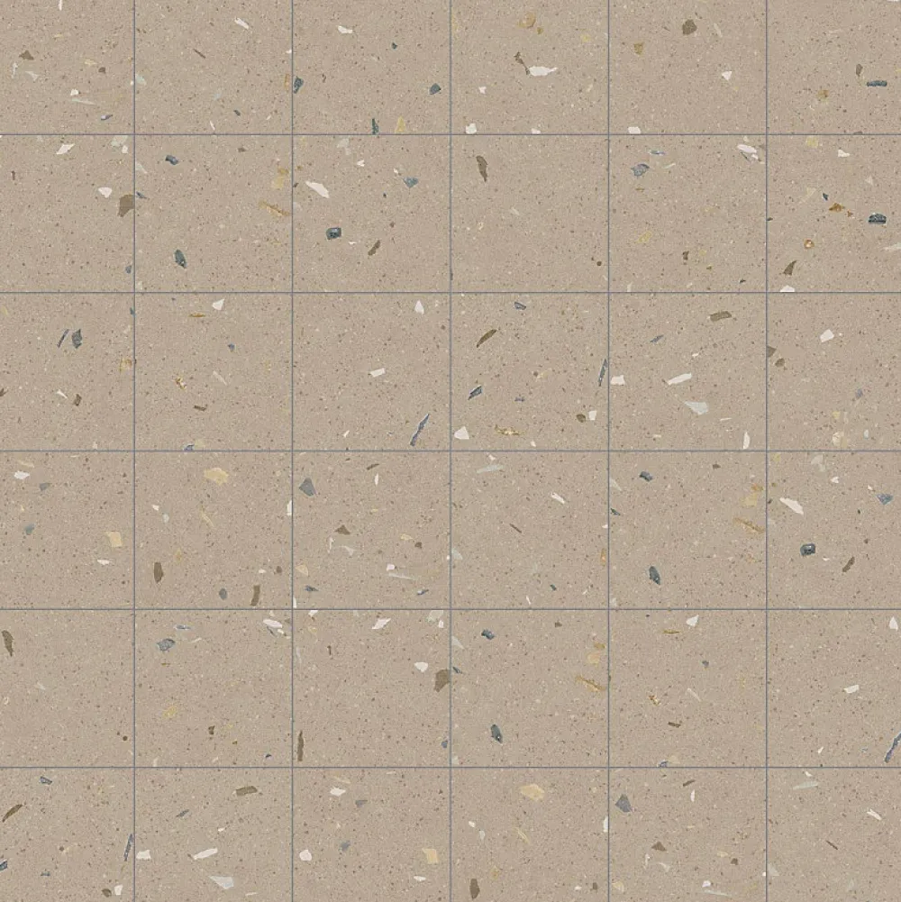 Eiffel art construction Carrelage sol / mur effet terrazzo 20x20 cm Croccante Avellana(vendu par boite de 1m2)- Carrelage Sol Effet Terrazzo