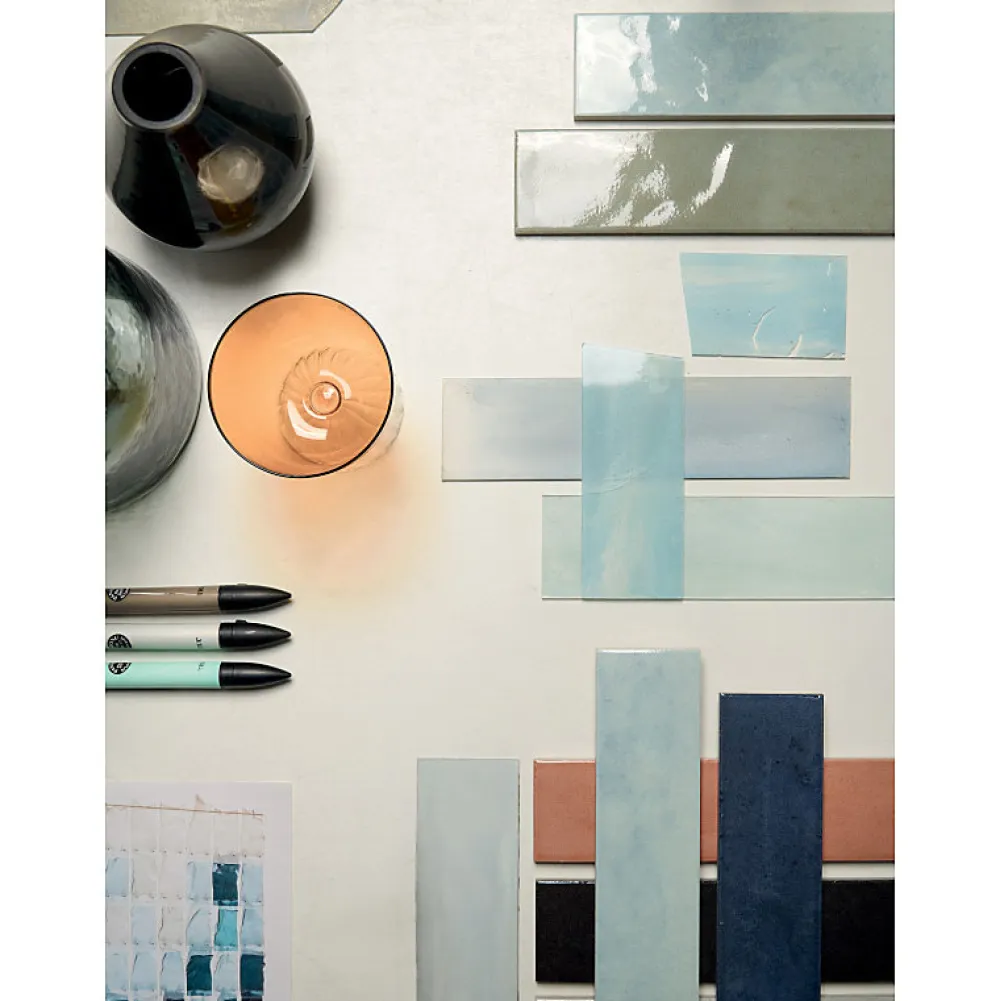 Aelle Carrelage Faïence Unie|Faïence Pour Salle De Bains<Carrelage sol / mur faience effet zellige bleu clair - Miniature SODA Azzurro Artico J380