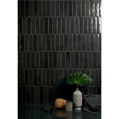 Aelle Carrelage Carrelage sol / mur faience effet zellige noir - Miniature SODA Nero Magma J382- Faïence Unie