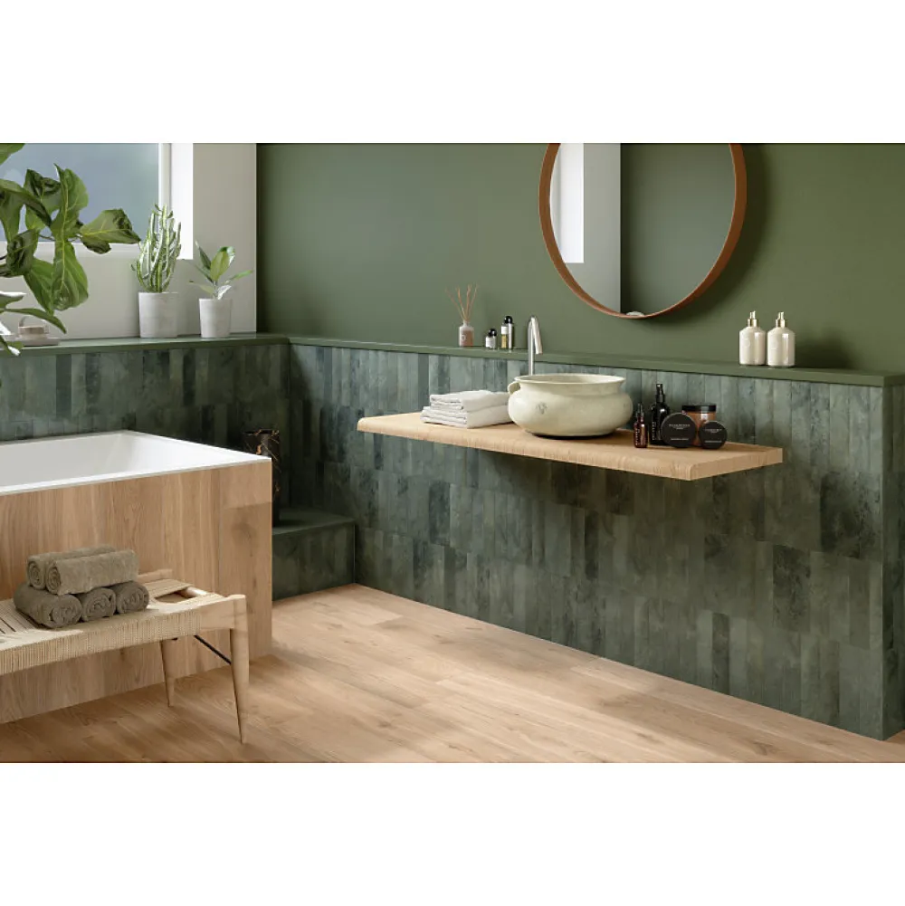 Aelle Carrelage Carrelage sol / mur faience effet zellige vert foncé - Miniature SODA Verde Malva J378- Faïence Pour Wc|Faïence Unie