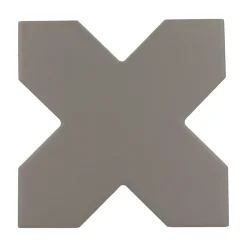 Aelle Carrelage Carrelage Sol Uni<Carrelage sol / mur forme croix noir 12X12 cm PORTO CROSS BLACK