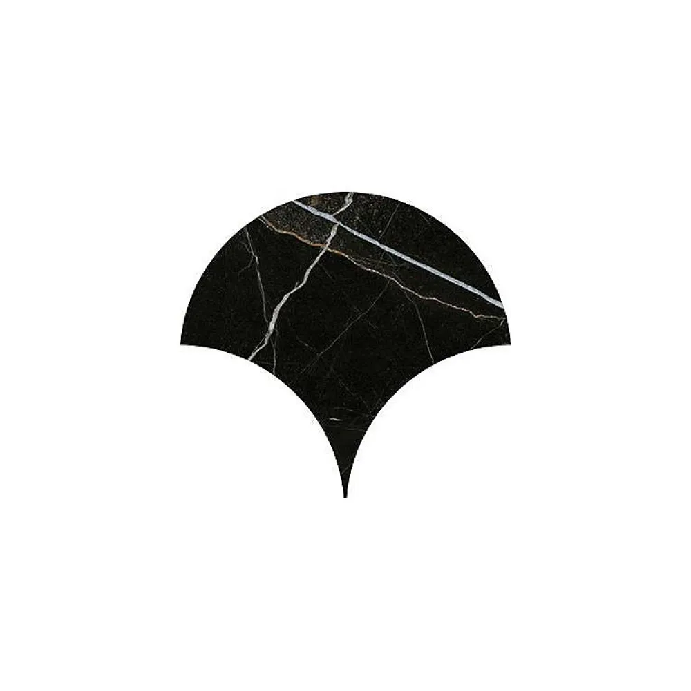 Aelle Carrelage Carrelage Sol Effet Marbre<Carrelage sol / mur forme écaille de poisson grand format effet marbre noir NIKOI TULUM MACAO