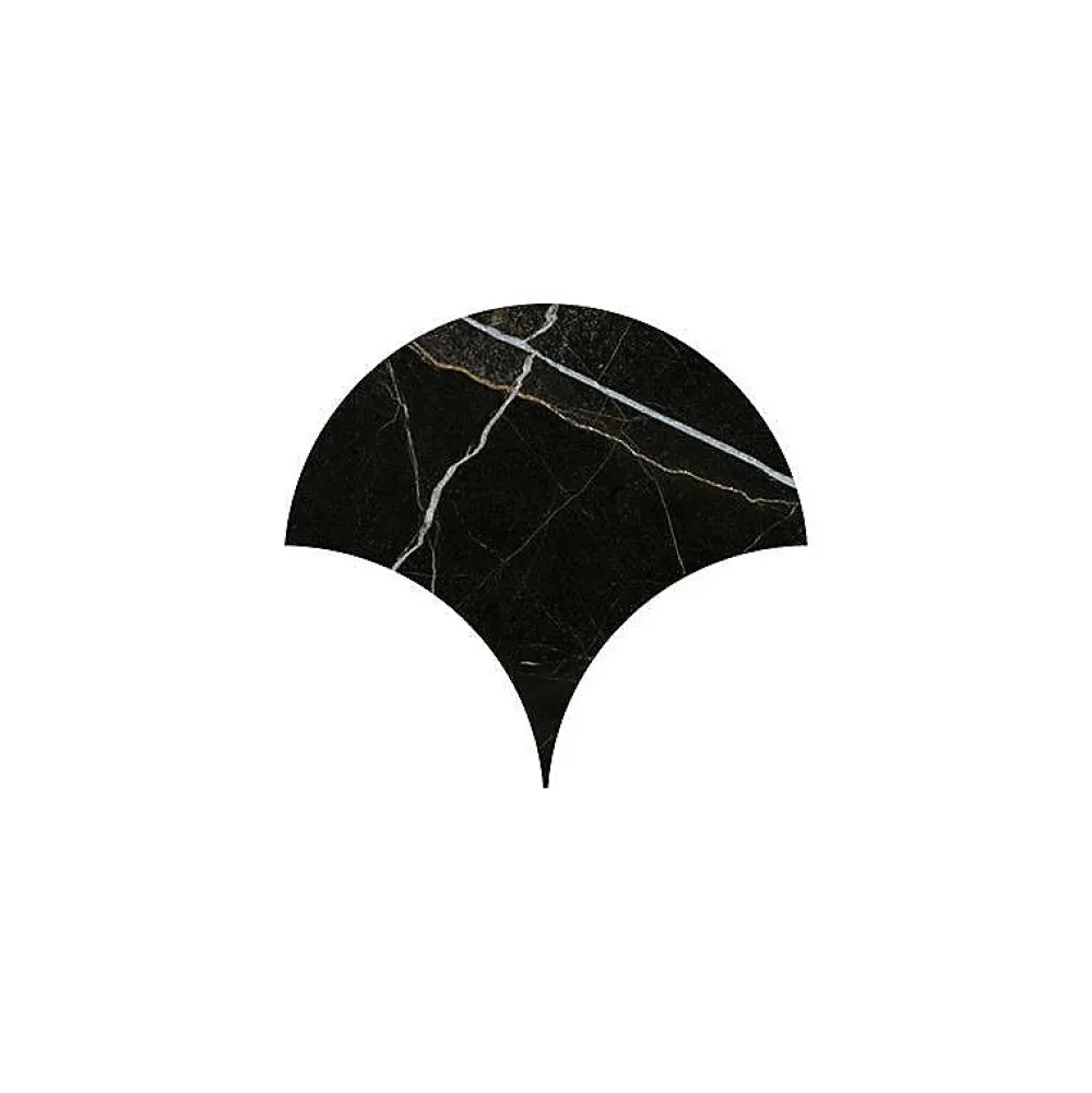 Aelle Carrelage Carrelage Sol Effet Marbre<Carrelage sol / mur forme écaille de poisson grand format effet marbre noir NIKOI TULUM MACAO