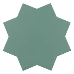 Aelle Carrelage Carrelage sol / mur forme étoile vert 16,8x16,8 cm PORTO STAR PICKLE GREEN- Carrelage Sol Uni