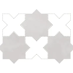 Aelle Carrelage Carrelage sol / mur forme étoile 16,8x16,8 cm KASBAH STAR SMOKE- Carrelage Sol Pour Wc|Carrelage Sol Uni