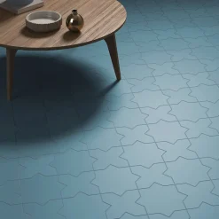 Aelle Carrelage Carrelage sol / mur forme croix bleu 12X12 cm PORTO CROSS AZURE- Carrelage Sol Pour Wc
