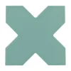 Aelle Carrelage Carrelage Sol Uni<Carrelage sol / mur forme croix bleu vert 12X12 cm PORTO CROSS JADE