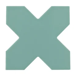Aelle Carrelage Carrelage Sol Uni<Carrelage sol / mur forme croix bleu vert 12X12 cm PORTO CROSS JADE