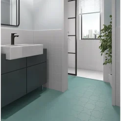Aelle Carrelage Carrelage Sol Uni<Carrelage sol / mur forme croix bleu vert 12X12 cm PORTO CROSS JADE