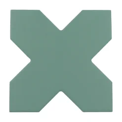 Aelle Carrelage Carrelage Sol Uni<Carrelage sol / mur forme croix vert 12X12 cm PORTO CROSS PICKLE GREEN