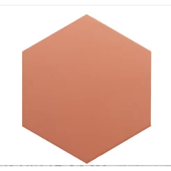 Aelle Carrelage Carrelage sol / mur hexagonal uni terracotta 17,5x20 cm COIMBRA WARM SIENA 30637- Carrelage Sol Uni|Carrelage Sol Pour Wc