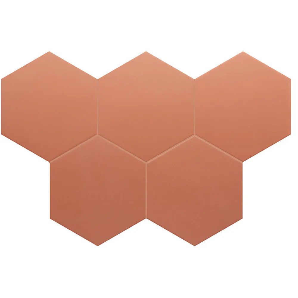 Aelle Carrelage Carrelage sol / mur hexagonal uni terracotta 17,5x20 cm COIMBRA WARM SIENA 30637- Carrelage Sol Uni|Carrelage Sol Pour Wc
