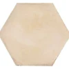 Aelle Carrelage Carrelage sol / mur hexagonal effet ciment vieilli beige 25x21,6 cm TERRA AVORIO HEXAGONAL- Carrelage Sol Effet Béton