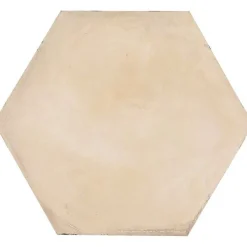 Aelle Carrelage Carrelage sol / mur hexagonal effet ciment vieilli beige 25x21,6 cm TERRA AVORIO HEXAGONAL- Carrelage Sol Effet Béton