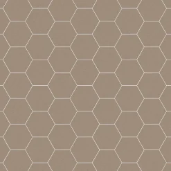 Eiffel art construction Carrelage sol / mur hexagonal effet terrazzo grand format marron 51,9x59,9 cm MICRA Hexagono Umbra- Carrelage Sol Effet Terrazzo