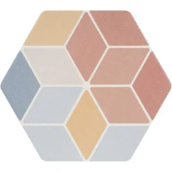 Aelle Carrelage Carrelage sol / mur hexagonal coloré 17x15 cm MINIMA8.6 MULTI COLOR 2- Carrelage Sol Uni|Carrelage Sol Pour Wc