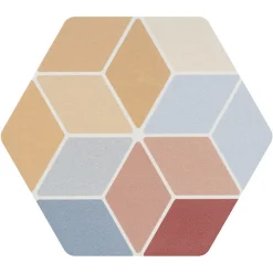 Aelle Carrelage Carrelage sol / mur hexagonal coloré 17x15 cm MINIMA8.6 MULTI COLOR 2- Carrelage Sol Uni|Carrelage Sol Pour Wc