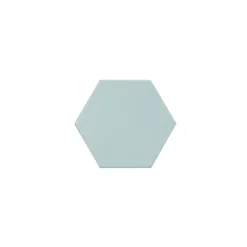 Eiffel art construction Carrelage sol / mur hexagonal uni bleu mate 11,6x10,1 cm KROMATIKA BLEU CLAIRE- Carrelage Sol Pour Wc|Carrelage Sol Uni