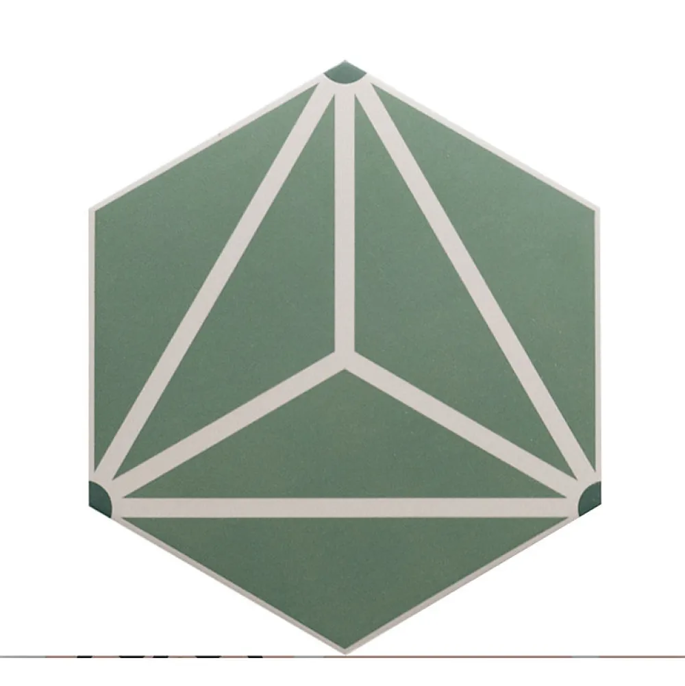 Aelle Carrelage Carrelage sol / mur hexagonal à motif coloré 17,5x20 cm COIMBRA SOLAR 30661- Carrelage Sol Uni