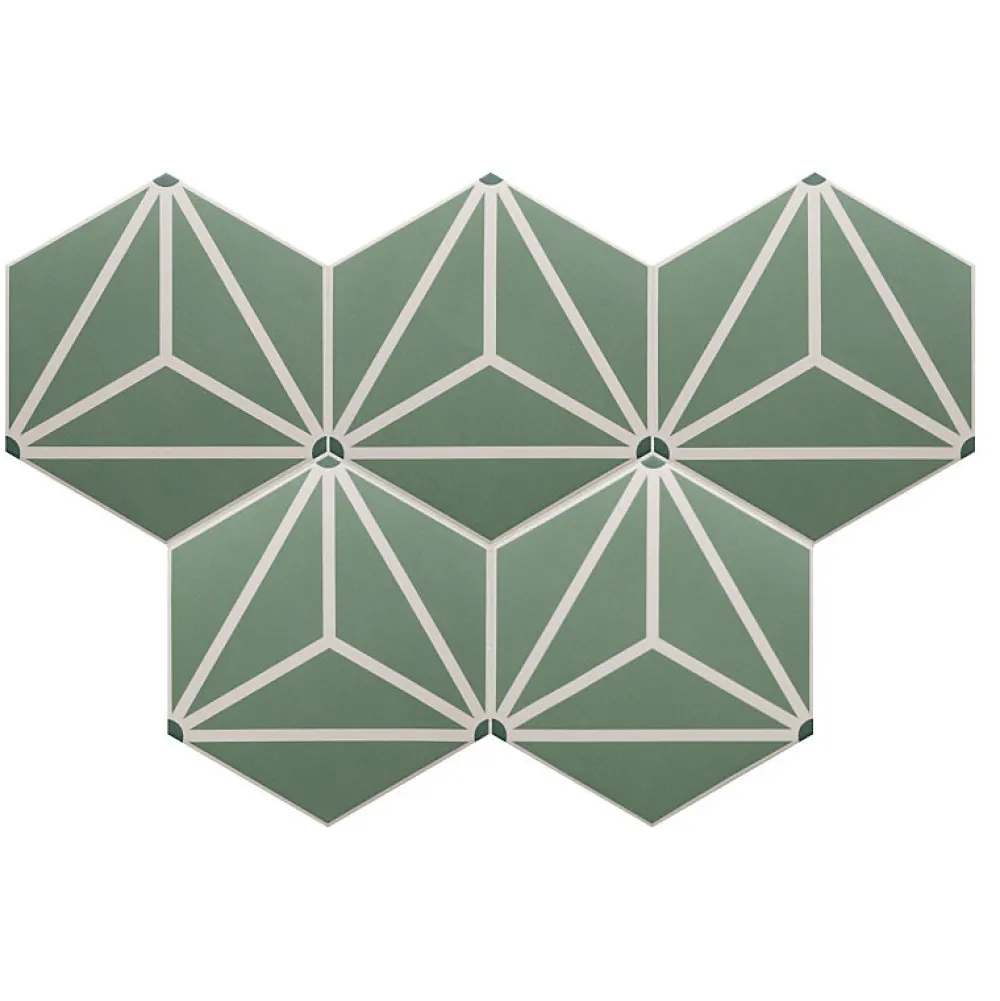 Aelle Carrelage Carrelage sol / mur hexagonal à motif coloré 17,5x20 cm COIMBRA SOLAR 30661- Carrelage Sol Uni