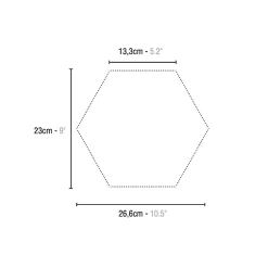 Aelle Carrelage Carrelage sol / mur hexagonal à motif coloré 17,5x20 cm COIMBRA SOLAR 30661- Carrelage Sol Uni