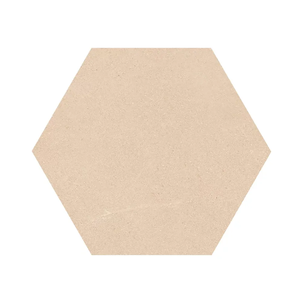 Aelle Carrelage Carrelage sol / mur hexagonal effet pierre SEINE HEXAGONO CREMA- Carrelage Sol Effet Béton