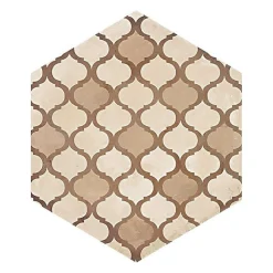 Eiffel art construction Carrelage Sol Uni|Carrelage Sol Pour Wc<Carrelage sol / mur hexagonal effet ciment 25 x 21.6 cm TERRA COLONIALE HEXAGONAL BEIGE