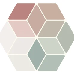 Aelle Carrelage Carrelage Sol Uni|Carrelage Sol Pour Wc<Carrelage sol / mur hexagonal coloré 17x15 cm MINIMA8.6 MULTI COLOR 1 MIN103M