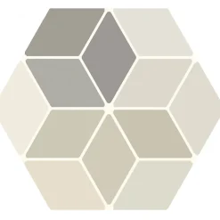 Aelle Carrelage Carrelage Sol Uni|Carrelage Sol Pour Wc<Carrelage sol / mur hexagonal coloré 17x15 cm MINIMA8.6 MULTI COLOR 1 MIN103M