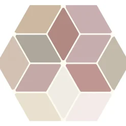 Aelle Carrelage Carrelage Sol Uni|Carrelage Sol Pour Wc<Carrelage sol / mur hexagonal coloré 17x15 cm MINIMA8.6 MULTI COLOR 1 MIN103M