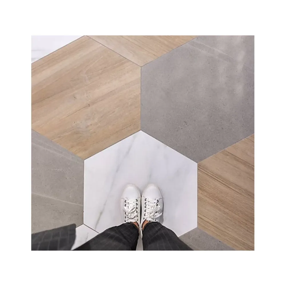 Aelle Carrelage Carrelage sol / mur hexagonal effet pierre SEINE HEXAGONO GRIS- Carrelage Sol Effet Béton