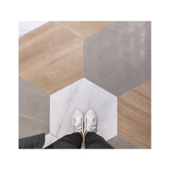 Aelle Carrelage Carrelage sol / mur hexagonal effet pierre SEINE HEXAGONO GRIS- Carrelage Sol Effet Béton