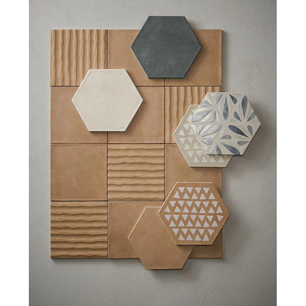 Eiffel art construction Carrelage sol / mur hexagonal effet ciment 25x21,6 cm TERRACRETA Dipinto Marna(vendu par boite de 1.18m2)- Carrelage Sol Pour Cuisine|Carrelage Sol Effet Carreaux De Ciment