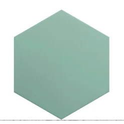 Aelle Carrelage Carrelage Sol Uni|Carrelage Sol Pour Salle De Bains<Carrelage sol / mur hexagonal uni bleu vert 17,5x20 cm COIMBRA JADE 30633