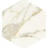 Aelle Carrelage Carrelage Sol Pour Pièce À Vivre|Carrelage Sol Effet Marbre<Carrelage sol / mur hexagonal effet marbre beige mate 25x21,6 cm SCULTOREA calacatta oro fino esagona J468