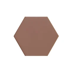 Eiffel art construction Carrelage sol / mur hexagonal uni terracotta orange mate 11,6x10,1 cm KROMATIKA CLAY- Carrelage Sol Uni|Carrelage Sol Pour Wc