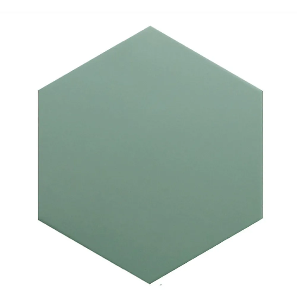 Aelle Carrelage Carrelage sol / mur hexagonal uni vert 17,5x20 cm COIMBRA PICKLE GREEN 30638- Carrelage Sol Uni
