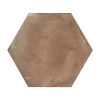 Aelle Carrelage Carrelage Sol Effet Béton<Carrelage sol / mur hexagonal effet ciment vieilli marron 25x21,6 cm TERRA ROSSO HEXAGONAL