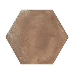 Aelle Carrelage Carrelage Sol Effet Béton<Carrelage sol / mur hexagonal effet ciment vieilli marron 25x21,6 cm TERRA ROSSO HEXAGONAL
