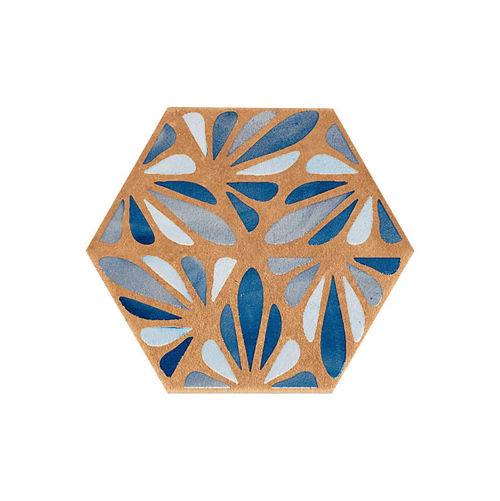 Eiffel art construction Carrelage sol / mur hexagonal effet ciment 25x21,6 cm TERRACRETA Dipinto Chamotte(vendu par boite de 1.18m2)- Carrelage Sol Effet Carreaux De Ciment|Carrelage Sol Pour Cuisine