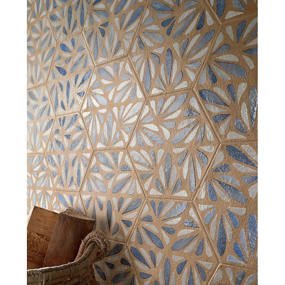 Eiffel art construction Carrelage sol / mur hexagonal effet ciment 25x21,6 cm TERRACRETA Dipinto Chamotte(vendu par boite de 1.18m2)- Carrelage Sol Effet Carreaux De Ciment|Carrelage Sol Pour Cuisine