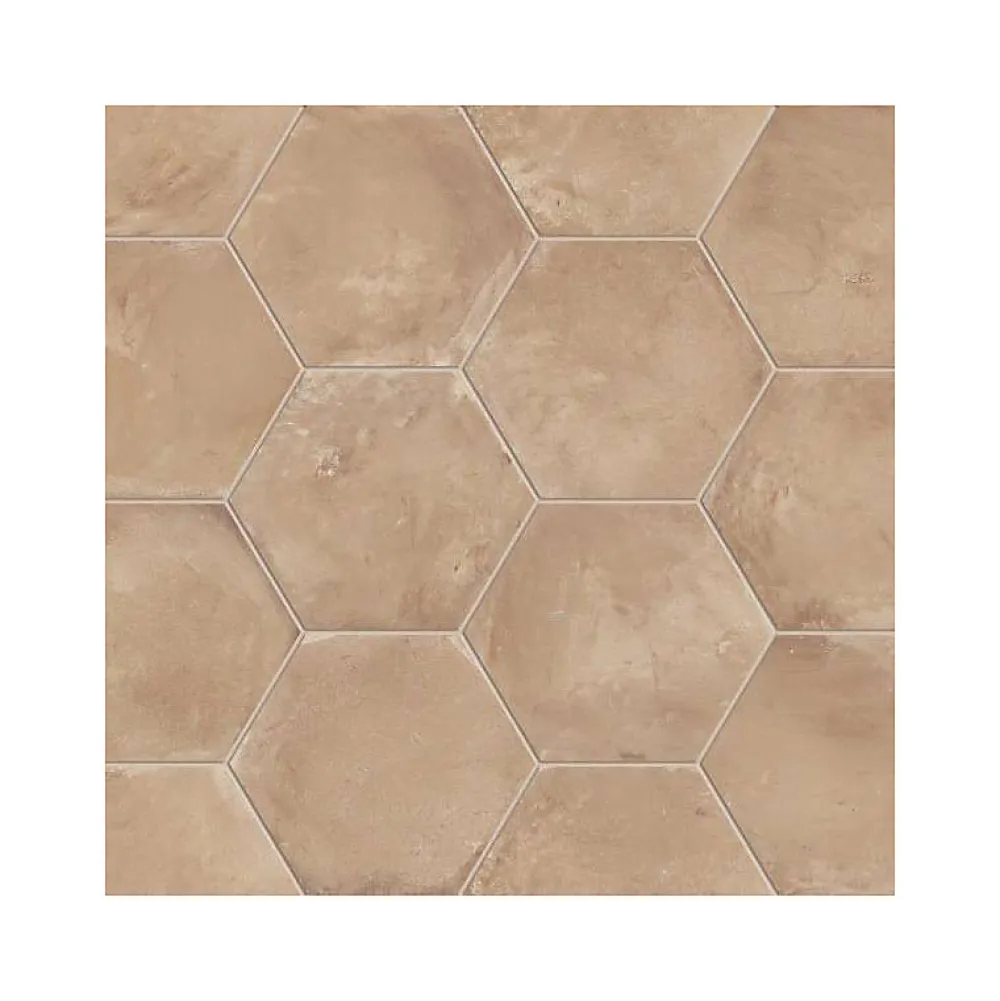 Aelle Carrelage Carrelage Sol Effet Carreaux De Ciment<Carrelage sol / mur hexagonal effet ciment 25 x 21.6 cm TERRA OCRA HEXAGONAL