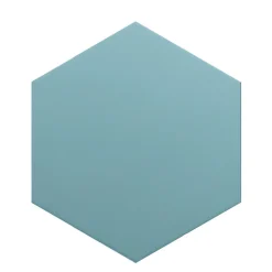 Aelle Carrelage Carrelage sol / mur hexagonal uni bleu 17,5x20 cm COIMBRA AZURE 30636- Carrelage Sol Uni|Carrelage Sol Pour Wc